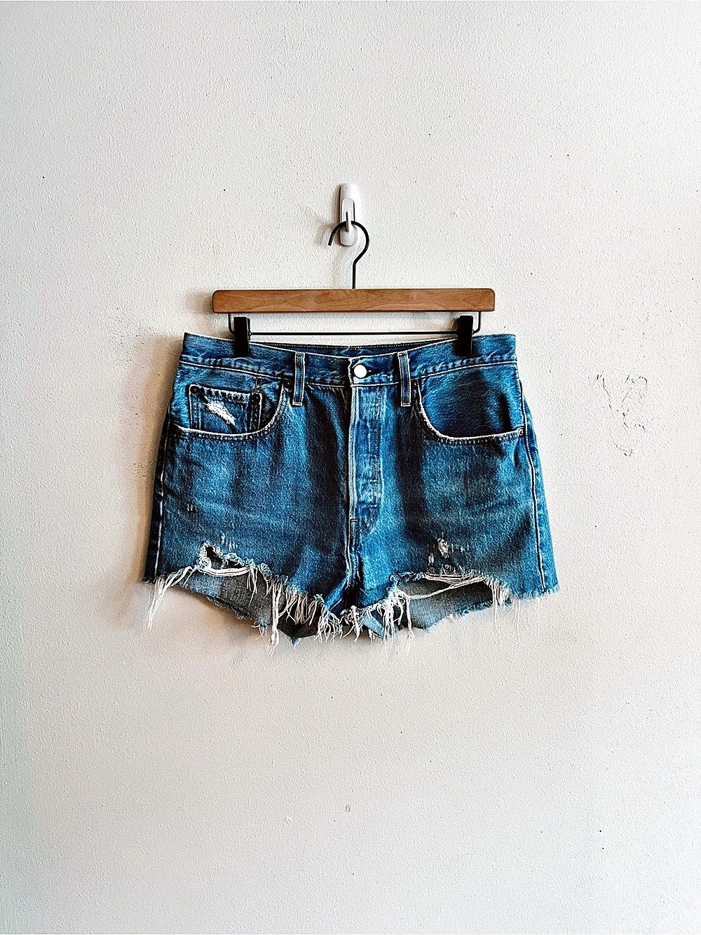 Levi's 501 Original Shorts Distressed Denim Shorts